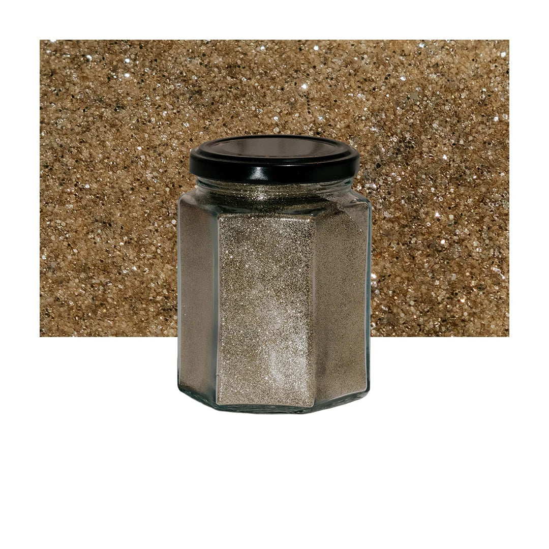 Sclipici decorativ pigment intens, pentru pereti interiori, Decosti, 200 g, auriu