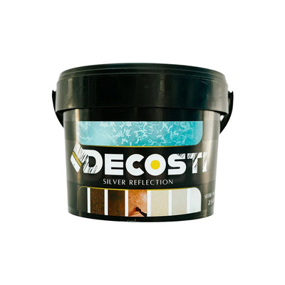 Vopsea decorativa pensulata, cu sfere de sticla, Silver reflection, Decosti