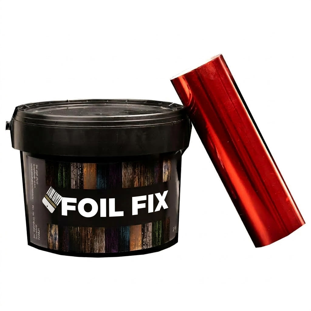 Kit folie de transfer pentru diverse culori de 25 metri patrati 2kg cu adeziv auriu