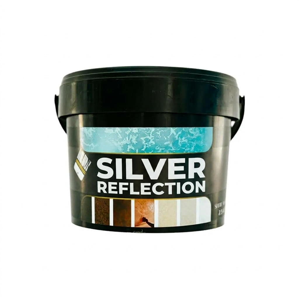 Vopsea decorativa pensulata, cu sfere de sticla, Silver reflection, Decosti