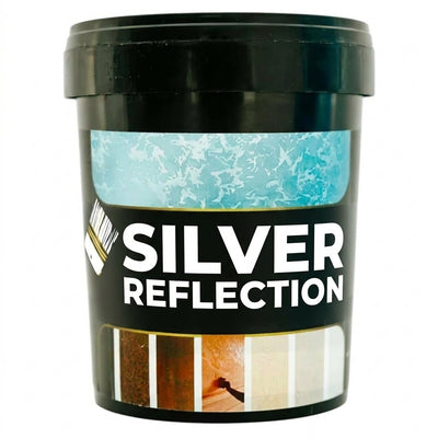Vopsea decorativa pensulata, cu sfere de sticla, Silver reflection, Decosti