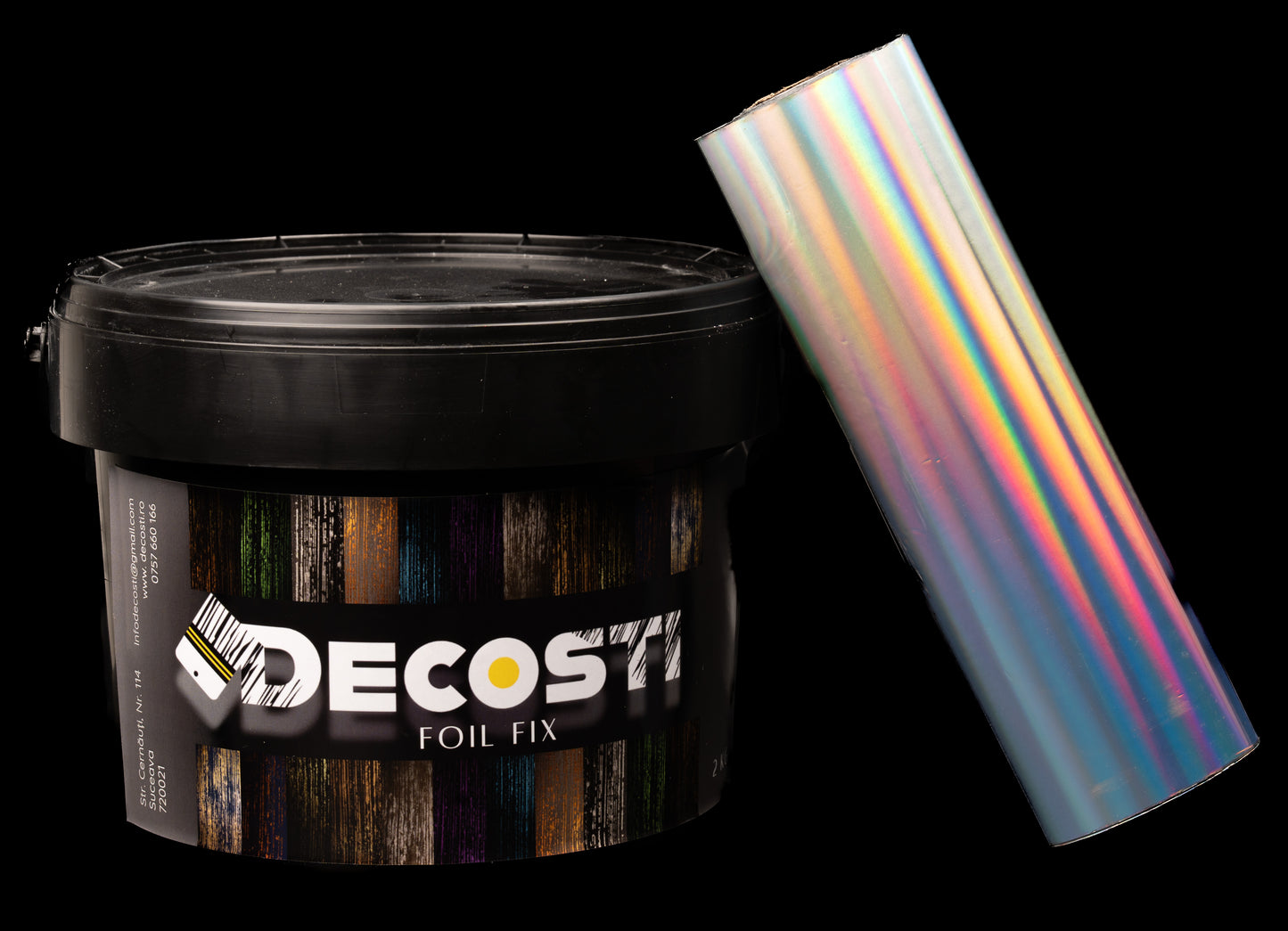 Kit folie de transfer, diverse culori - 25 mp + 2 kg adeziv