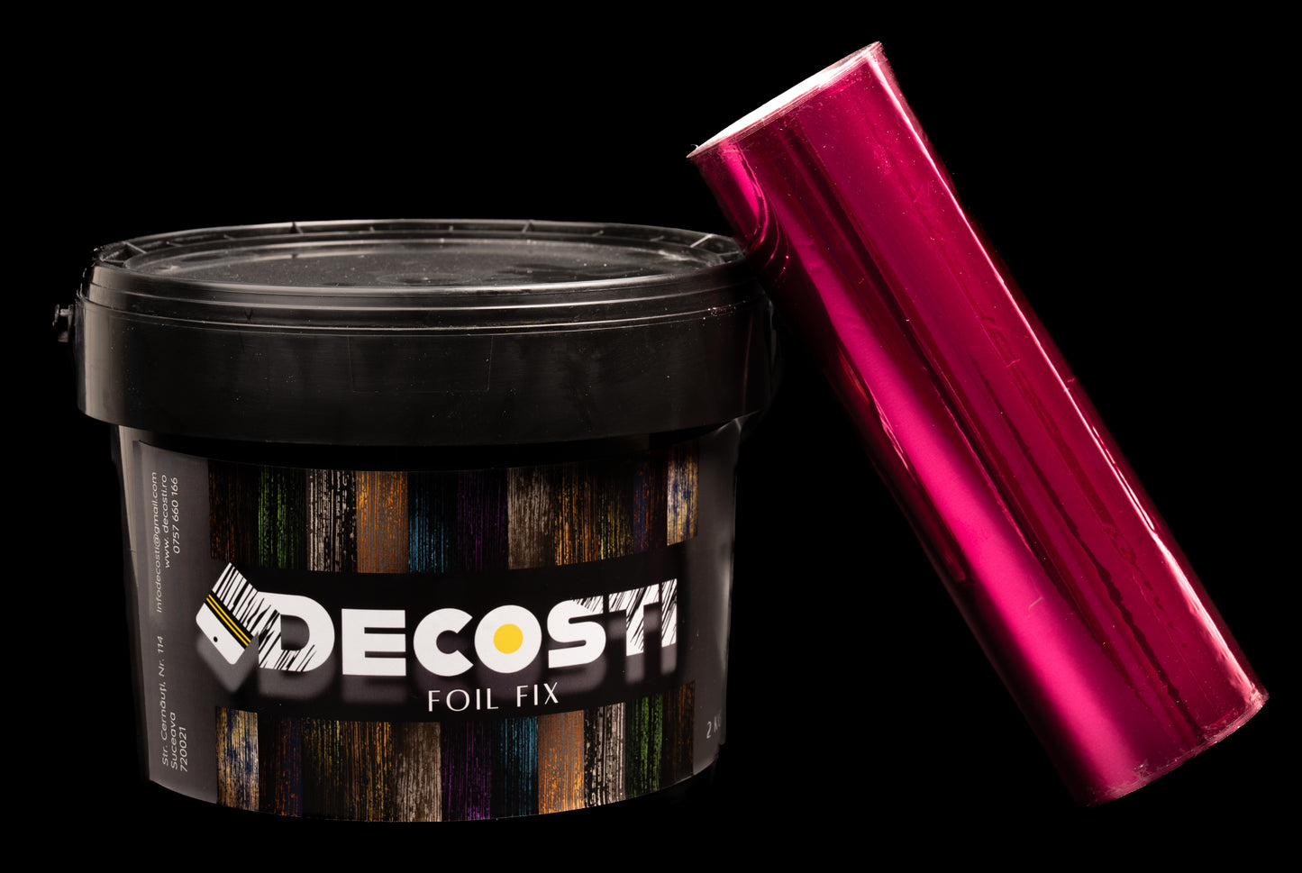 Kit folie de transfer, diverse culori - 25 mp + 2 kg adeziv