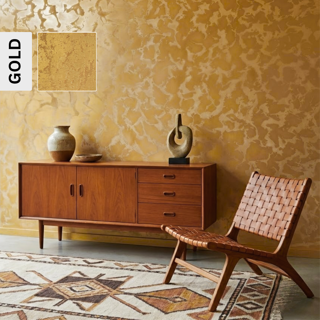 Vopsea decorativa cu reflexe perlate PERLALUX, 1L, 3L, Decosti Gold 