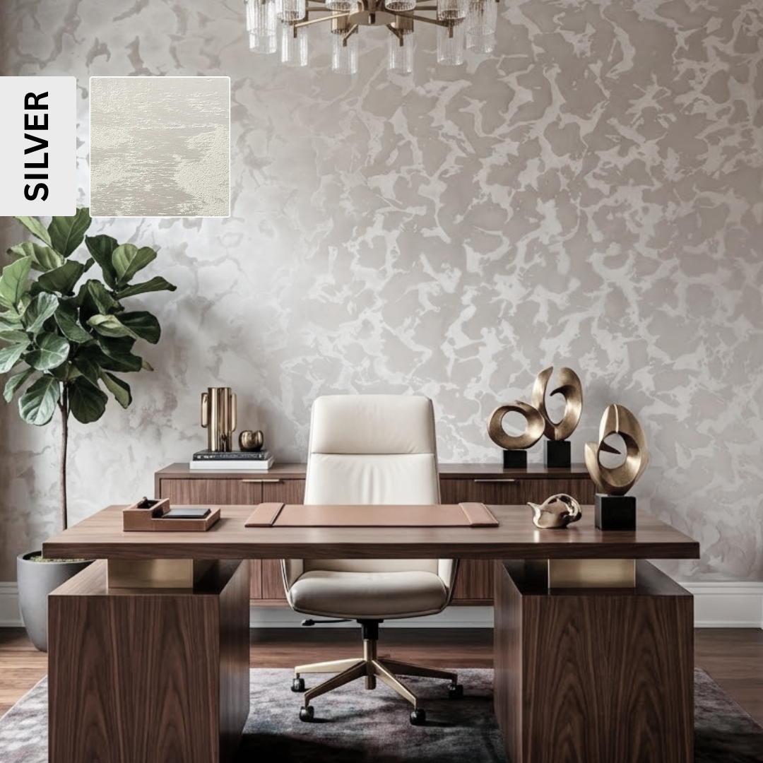 Vopsea decorativa cu reflexe perlate PERLALUX, 1L, 3L, Decosti Silver