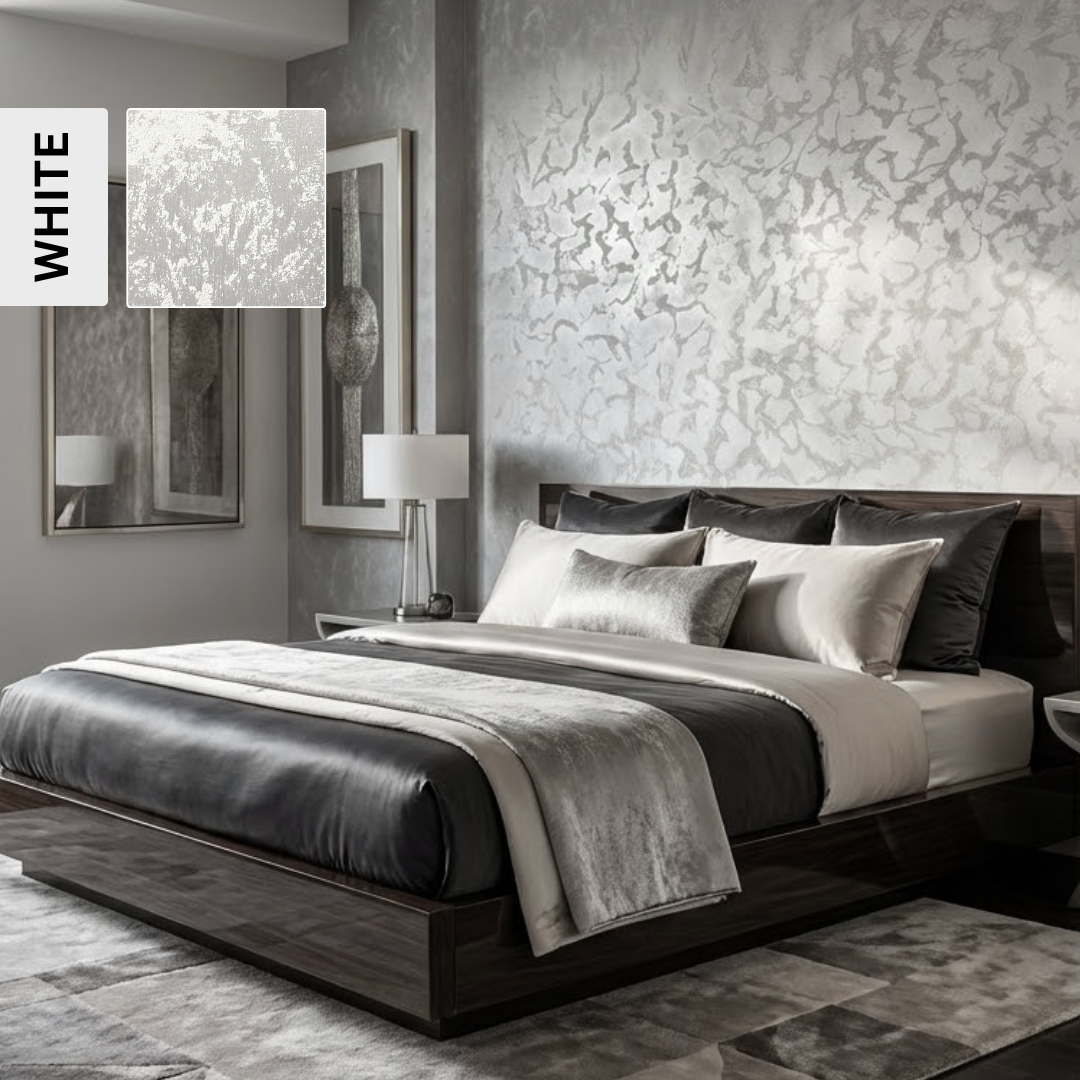 Vopsea decorativa cu reflexe perlate PERLALUX, 1L, 3L, Decosti White 