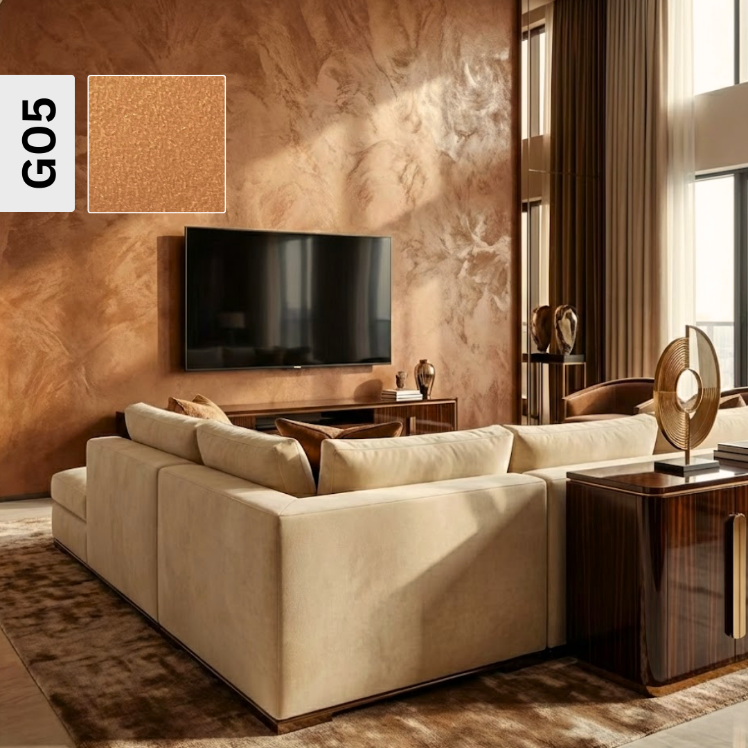 Vopsea decorativa Velvet pearl finish, Decosti (1/3 L) diverse culori G05 