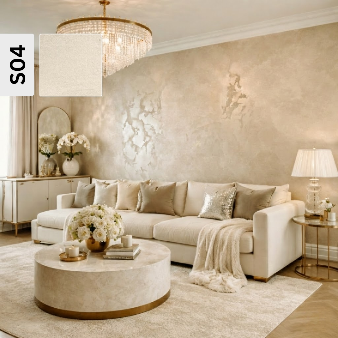 Vopsea decorativa Velvet pearl finish, Decosti (1/3 L) diverse culori S04 
